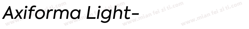 Axiforma Light字体转换